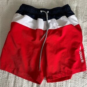 Speedo Red and Navy Swim Shorts